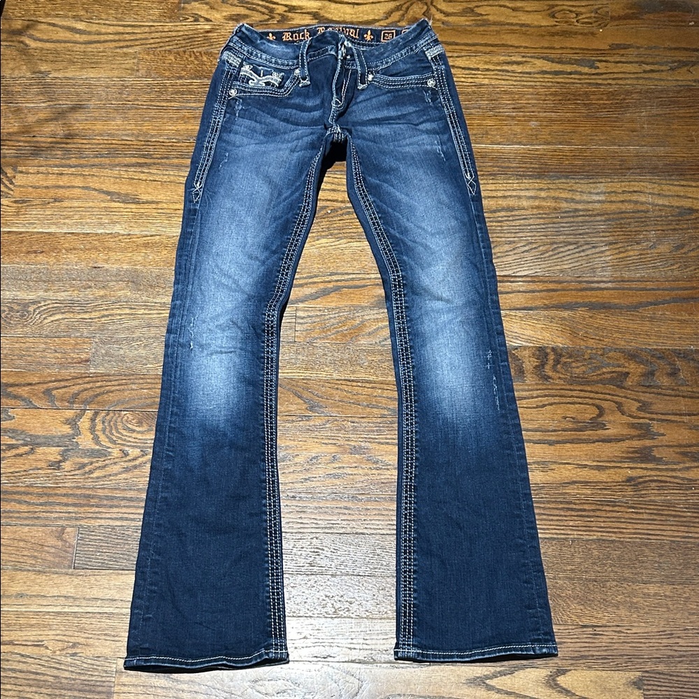 Rock Revival Maggie Dark Blue Boot Cut Jeans